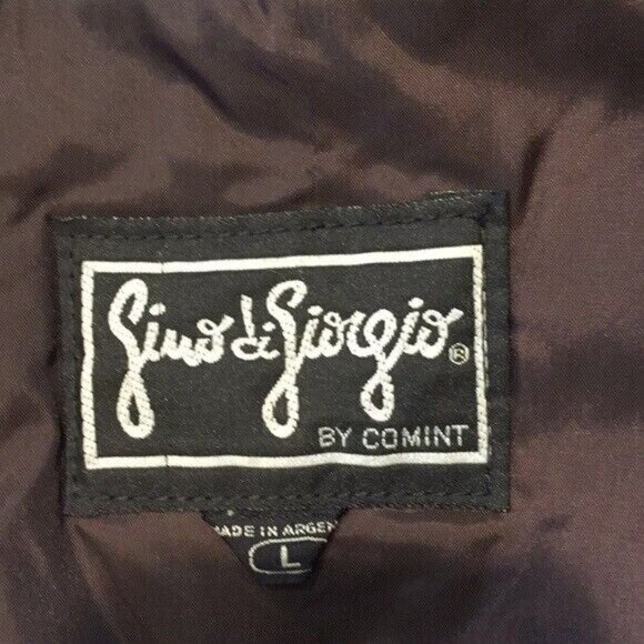 Gino di Giorgio by Comint Brown Leather Jacket Removable Liner Large - Picture 4 of 8